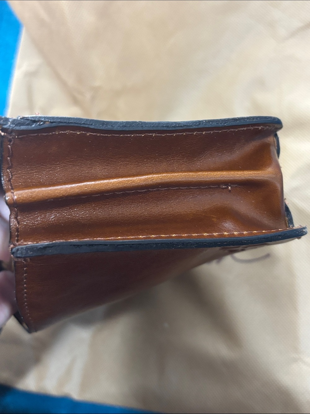 Patricia Nash Lana Cognac Brown Leather Crossbody with Dust Bag - Picture 10 of 14